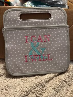 thirty-one Grey with Polka Dot double-duty caddy